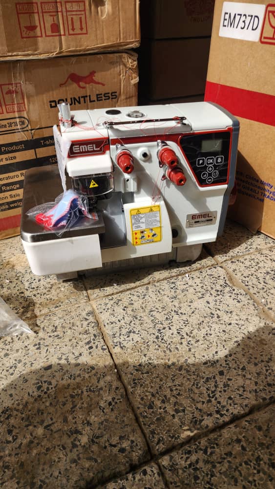 Two lion over lock stiches sewing machine