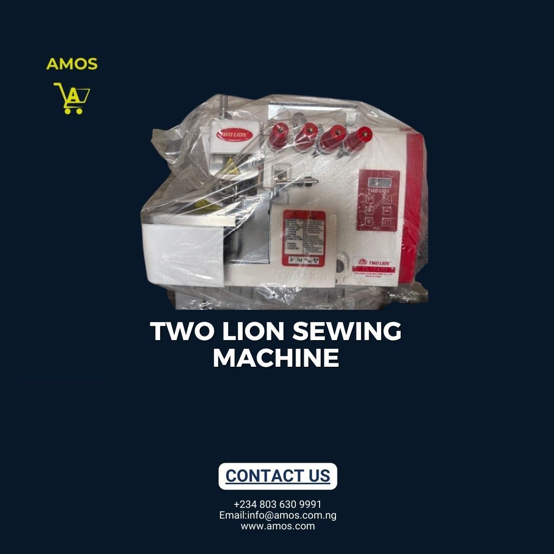 Two lion over lock stiches sewing machine